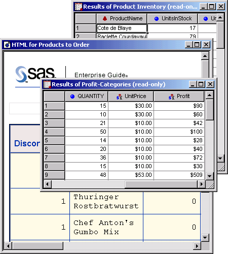 SAS Enterprise Guide queries